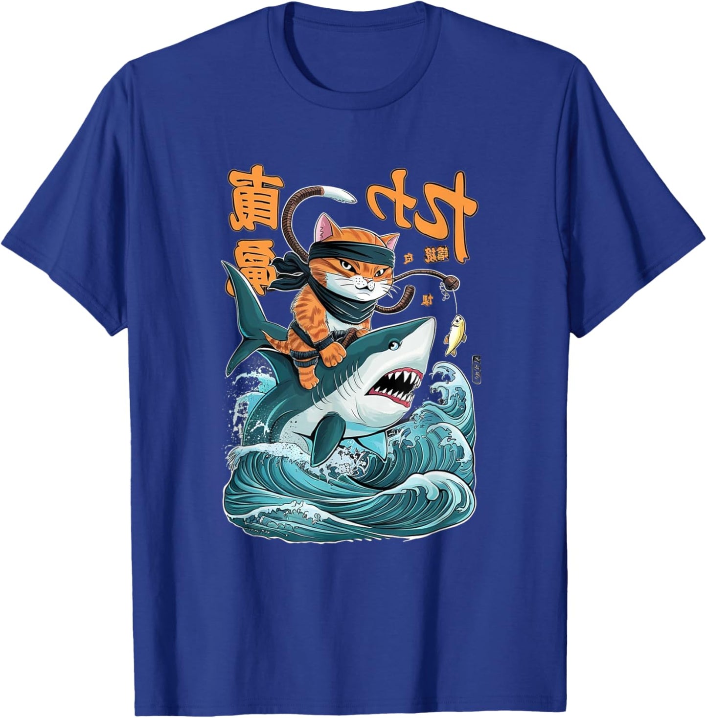 Samurai Cat Ninja Aesthetic Japanese Katana Tokyo culture Women Kids T-Shirt - T-Shirt | Royal