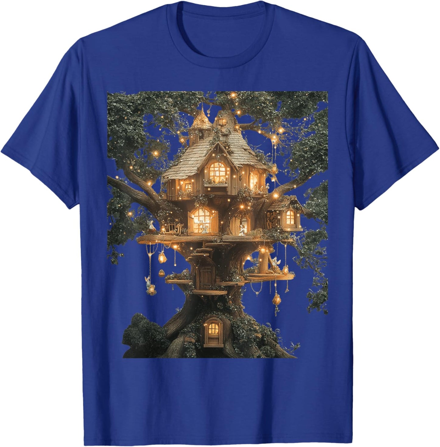 Magical Treehouse Fantasy Art T-Shirt - T-Shirt | Royal