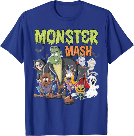 Monster Mash Vintage Halloween Funny Spooky Men Kids T-Shirt - T-Shirt | Royal