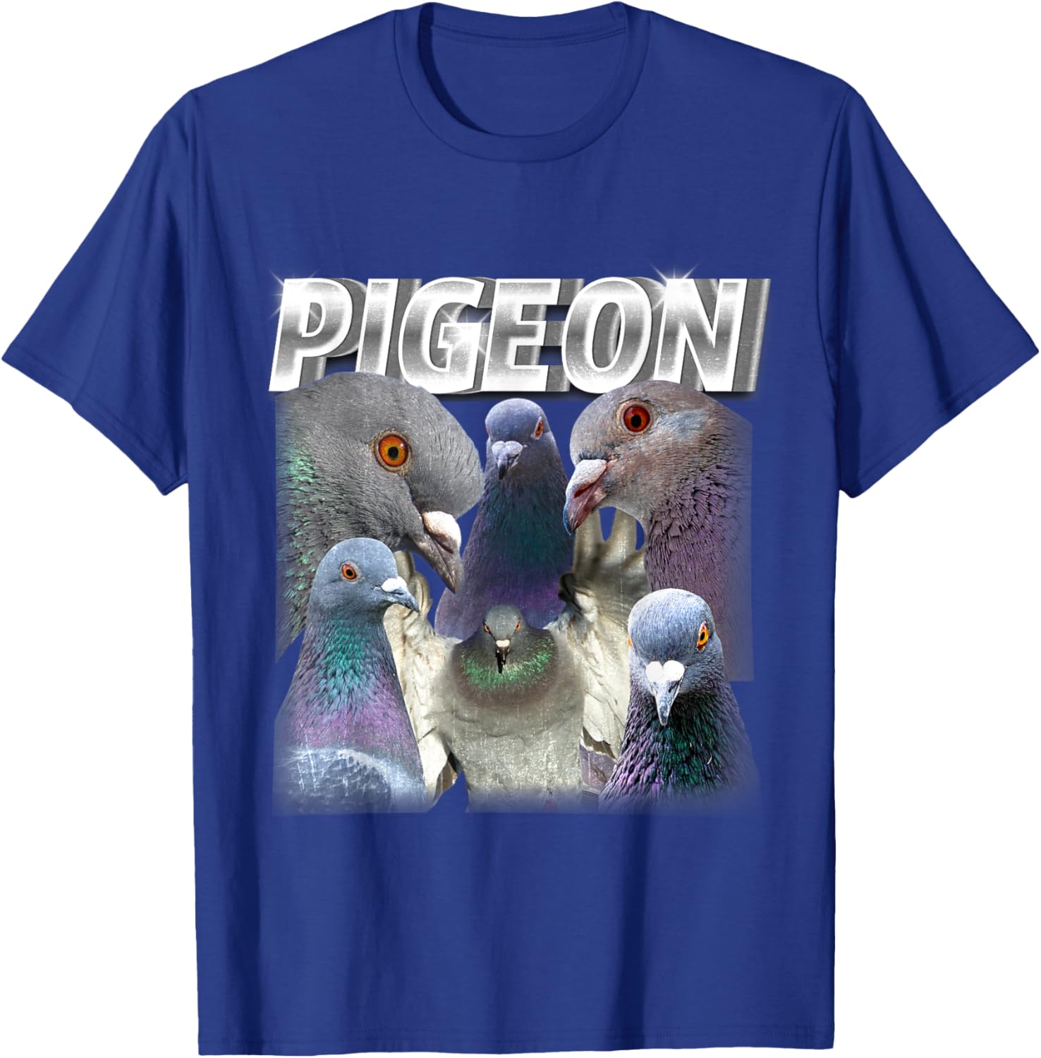 Funny Cute Pigeon Bootleg Rap Vintage Cool Bird 90s 2000s T-Shirt - T-Shirt | Royal
