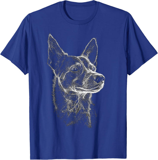 Cattle Dog Motif Pet Artwork Cattle Women Kids T-Shirt - T-Shirt | Royal