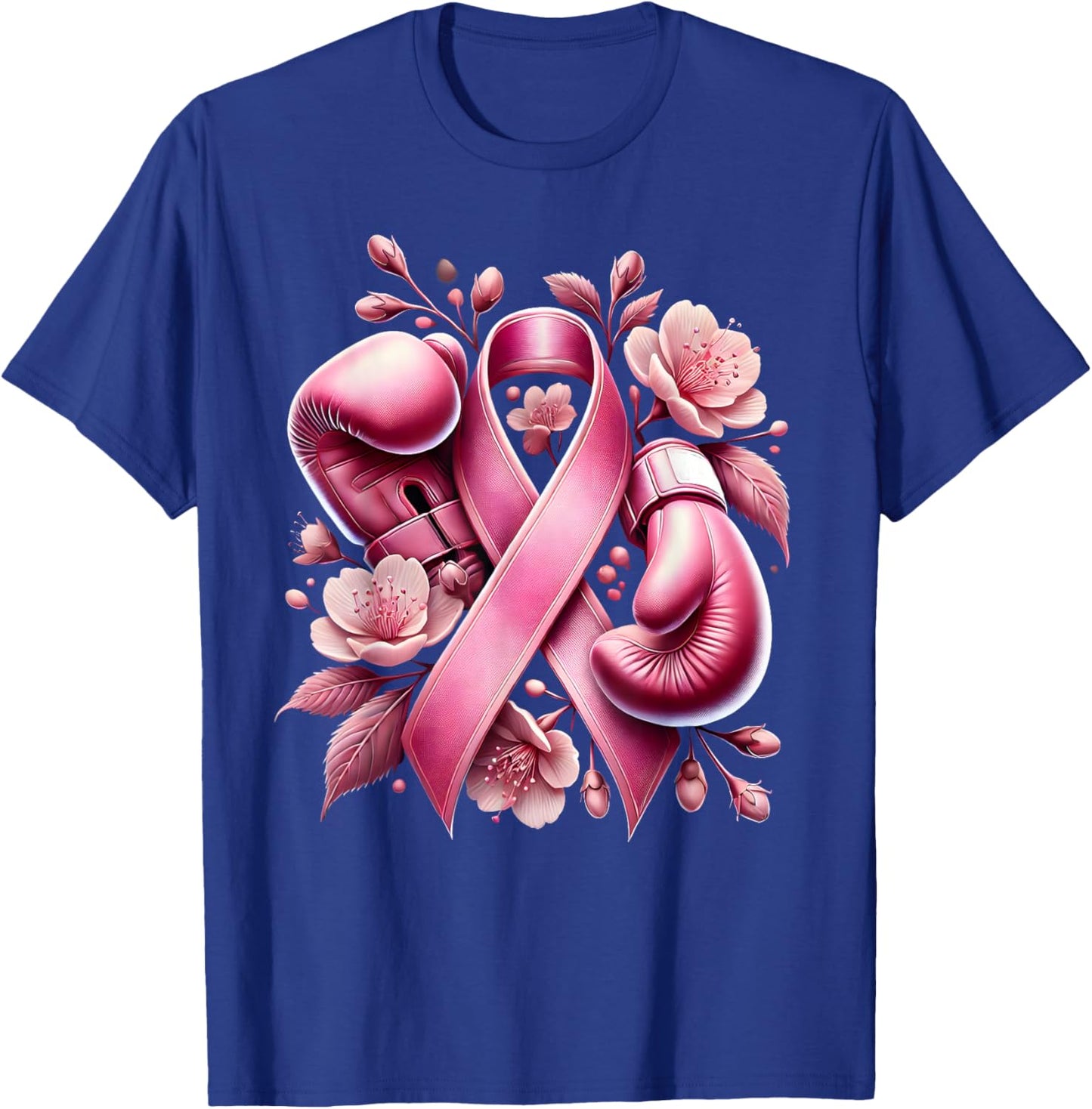 Breast Cancer Warrior Breast Cancer Fighter Pink Ribbon T-Shirt - T-Shirt | Royal