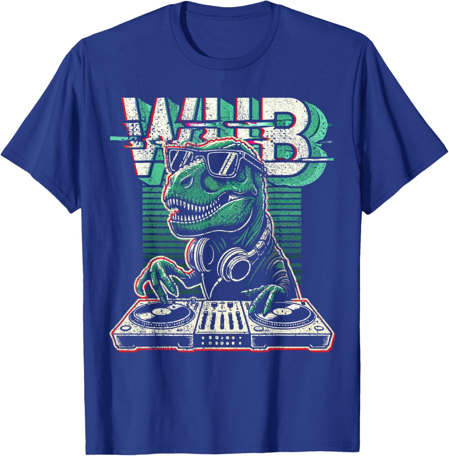Dj Dinosaur House Trance Dubstep Techno Music T-Shirt - T-Shirt | Royal