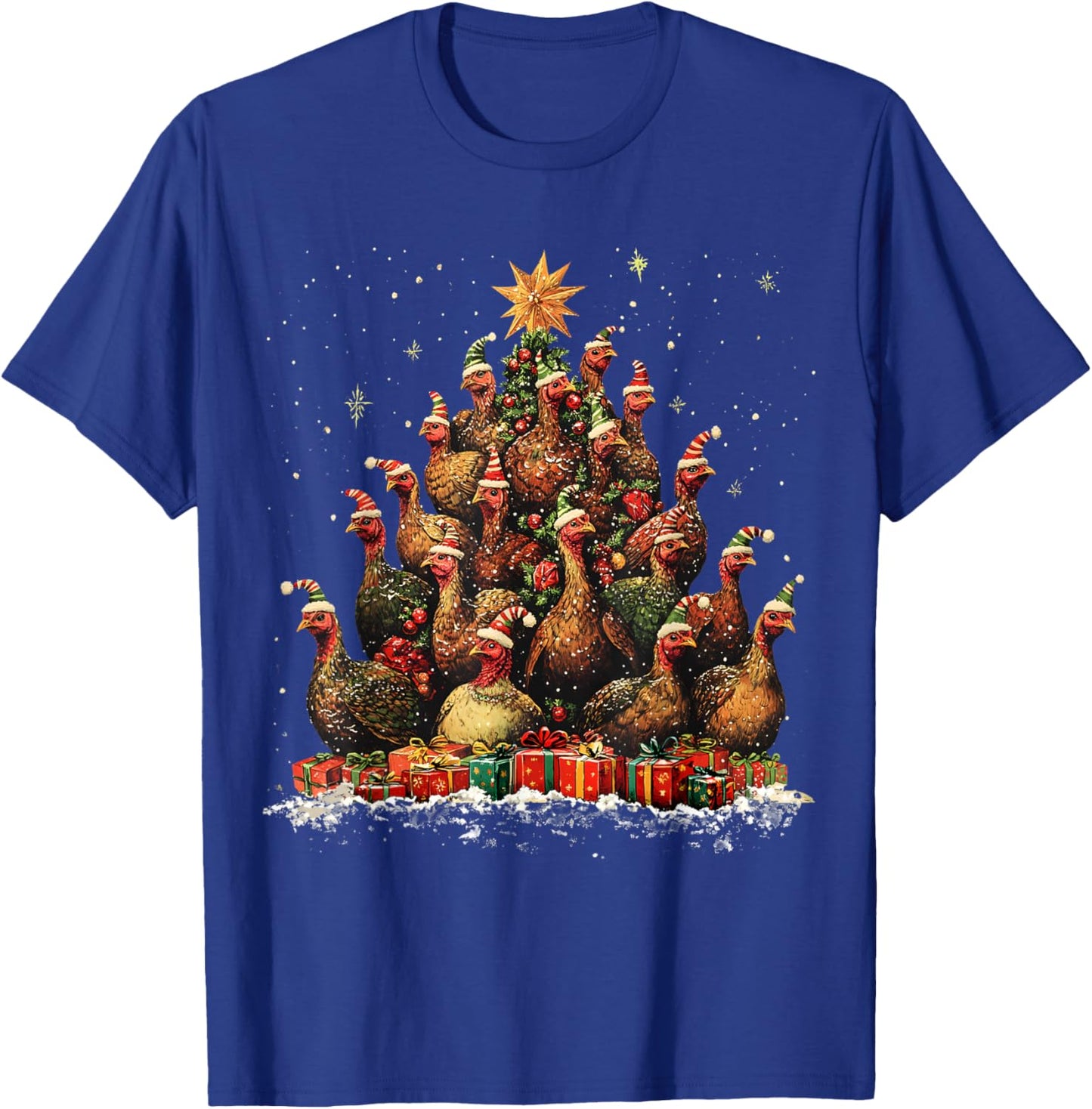 Turkey Christmas Tree Ornament Decor Xmas T-Shirt - T-Shirt | Royal