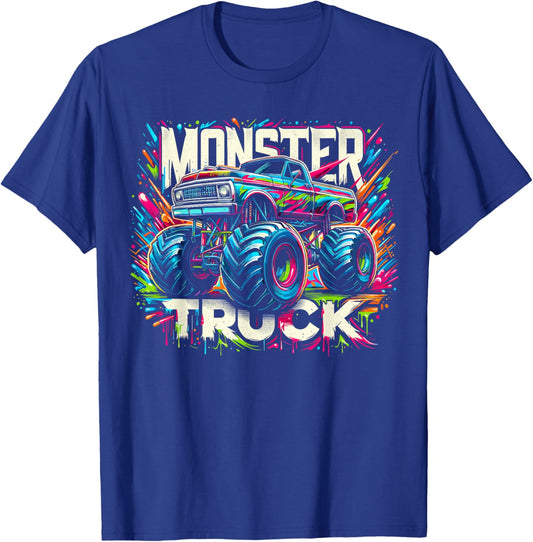 Colorful Graffiti Monster Truck T-Shirt - T-Shirt | Royal