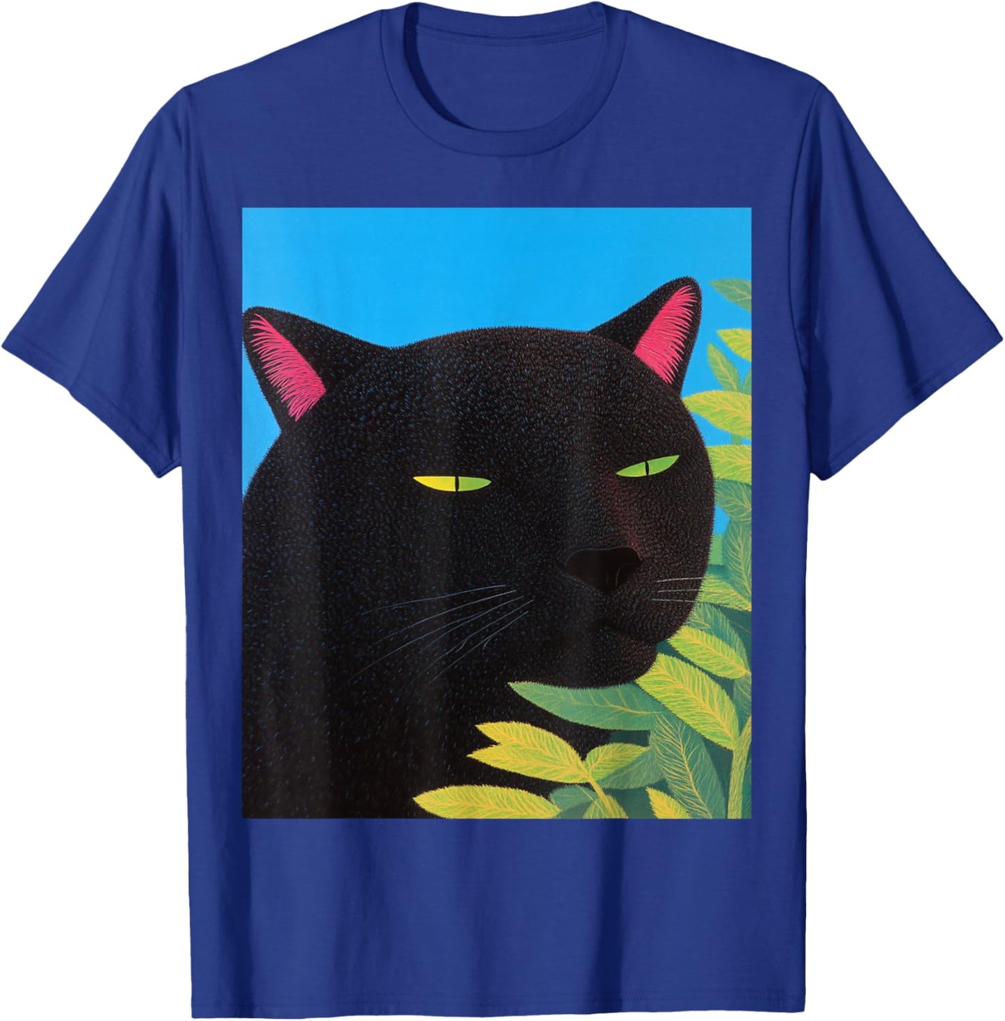 Trendy Fashion Tops Sarcastic Cat Panther Black Graphic T-Shirt - T-Shirt | Royal