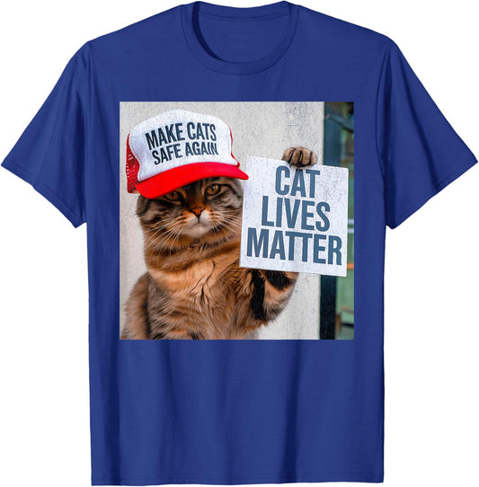 CAT LIVES MATTER, Springfield Pets Matter Men Women T-Shirt - T-Shirt | Royal