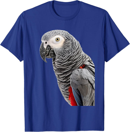 African Grey Parrot T-Shirt - T-Shirt | Royal