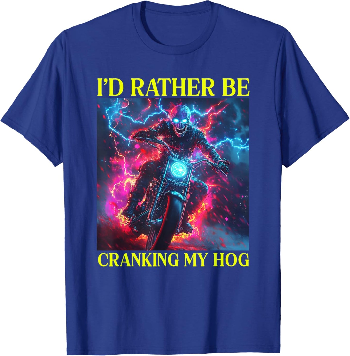 I'd Rather Be Cranking My Hog Funny Vacation Swap T-Shirt - T-Shirt | Royal