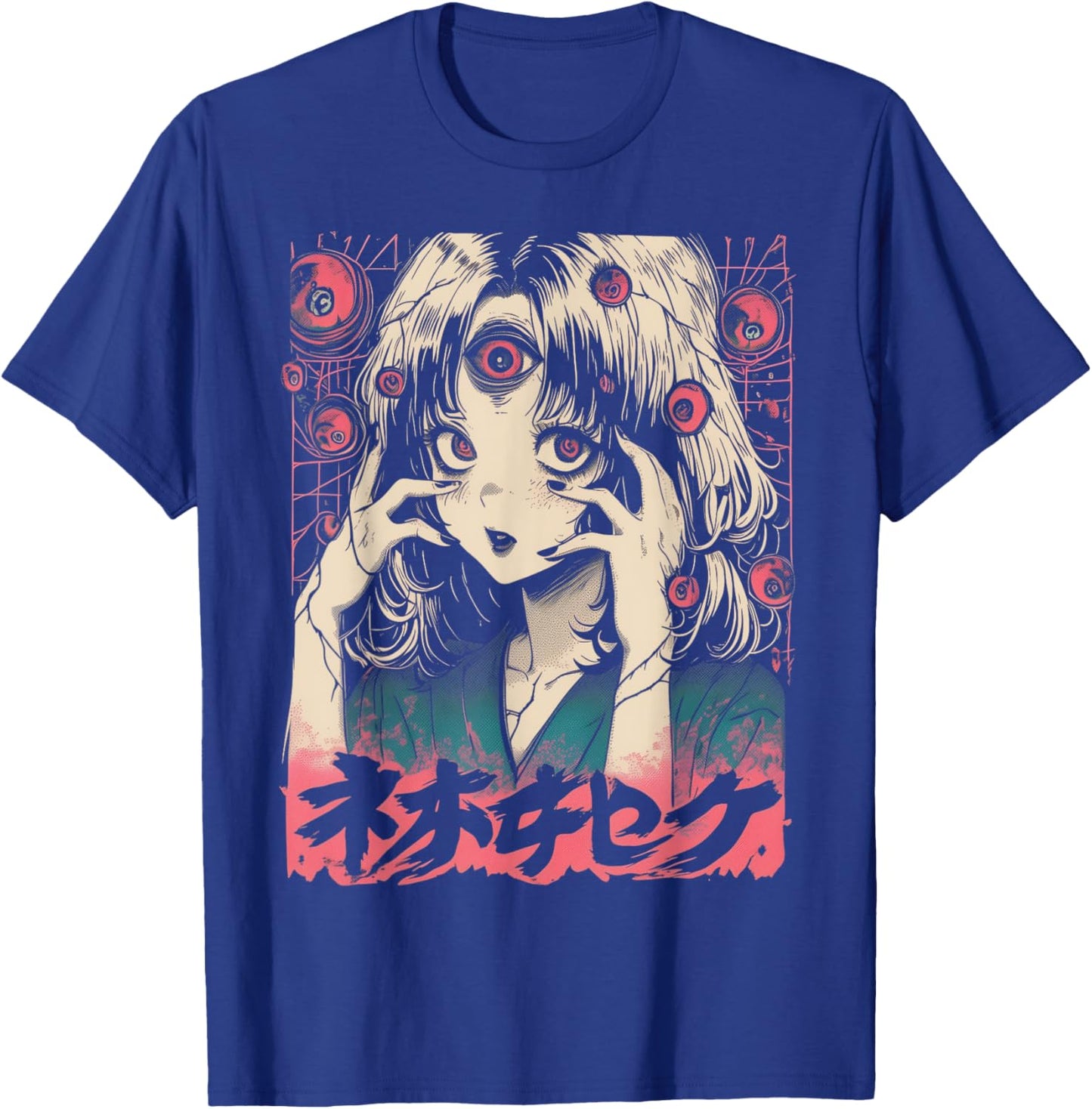 Goth Grunge Demon Anime Girl Waifu Horror Alt Aesthetic T-Shirt - T-Shirt | Royal