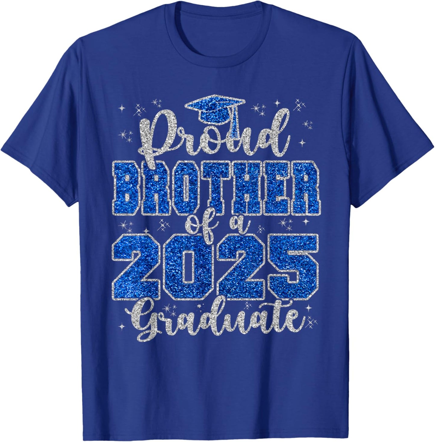 Proud Brother of a 2025 Graduate Prom Squad Graduation T-Shirt - T-Shirt | Royal