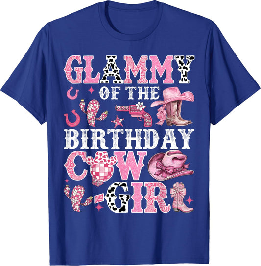 Glammy Of The Birthday Cow-Girl Rodeo Cow Girl Birthday T-Shirt - T-Shirt | Royal