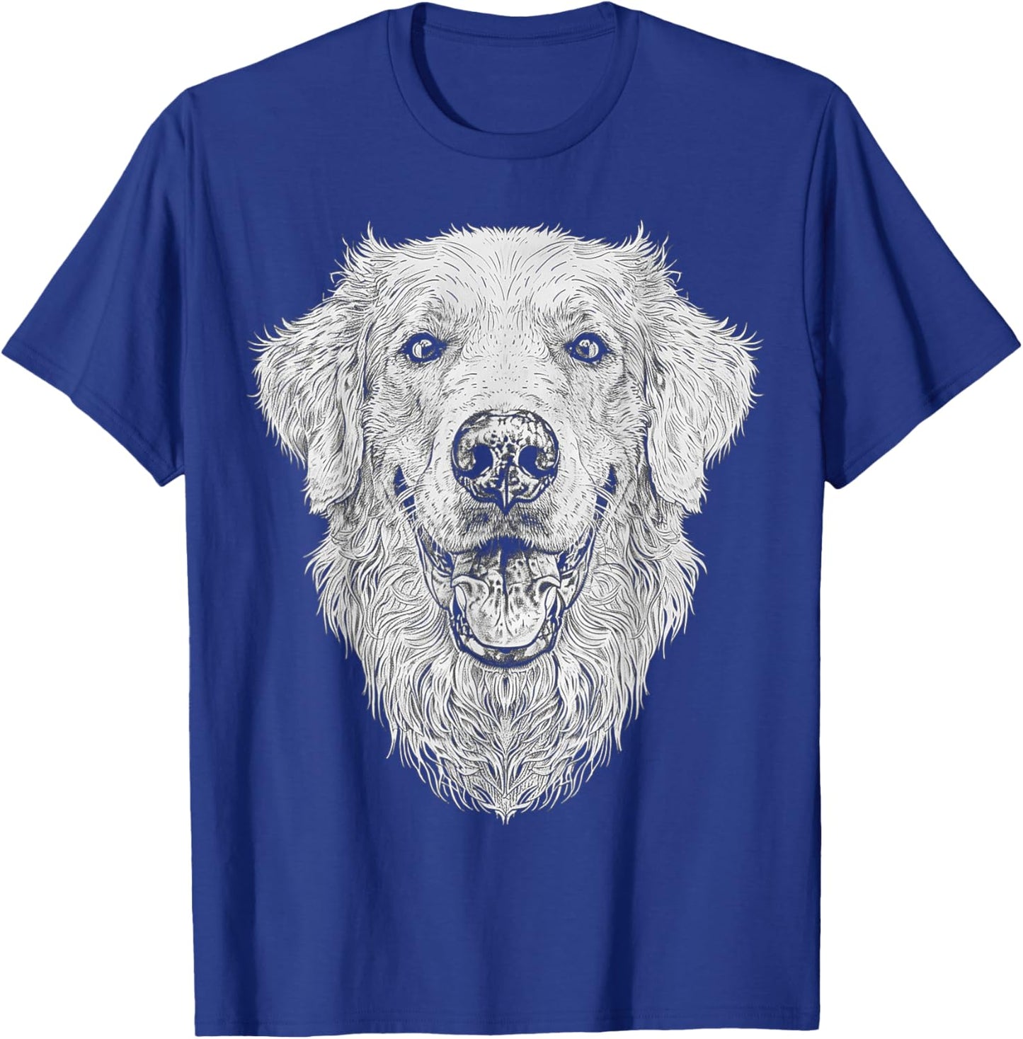 Golden Retriever Dog Motif Pet Illustration Golden Retriever T-Shirt - T-Shirt | Royal