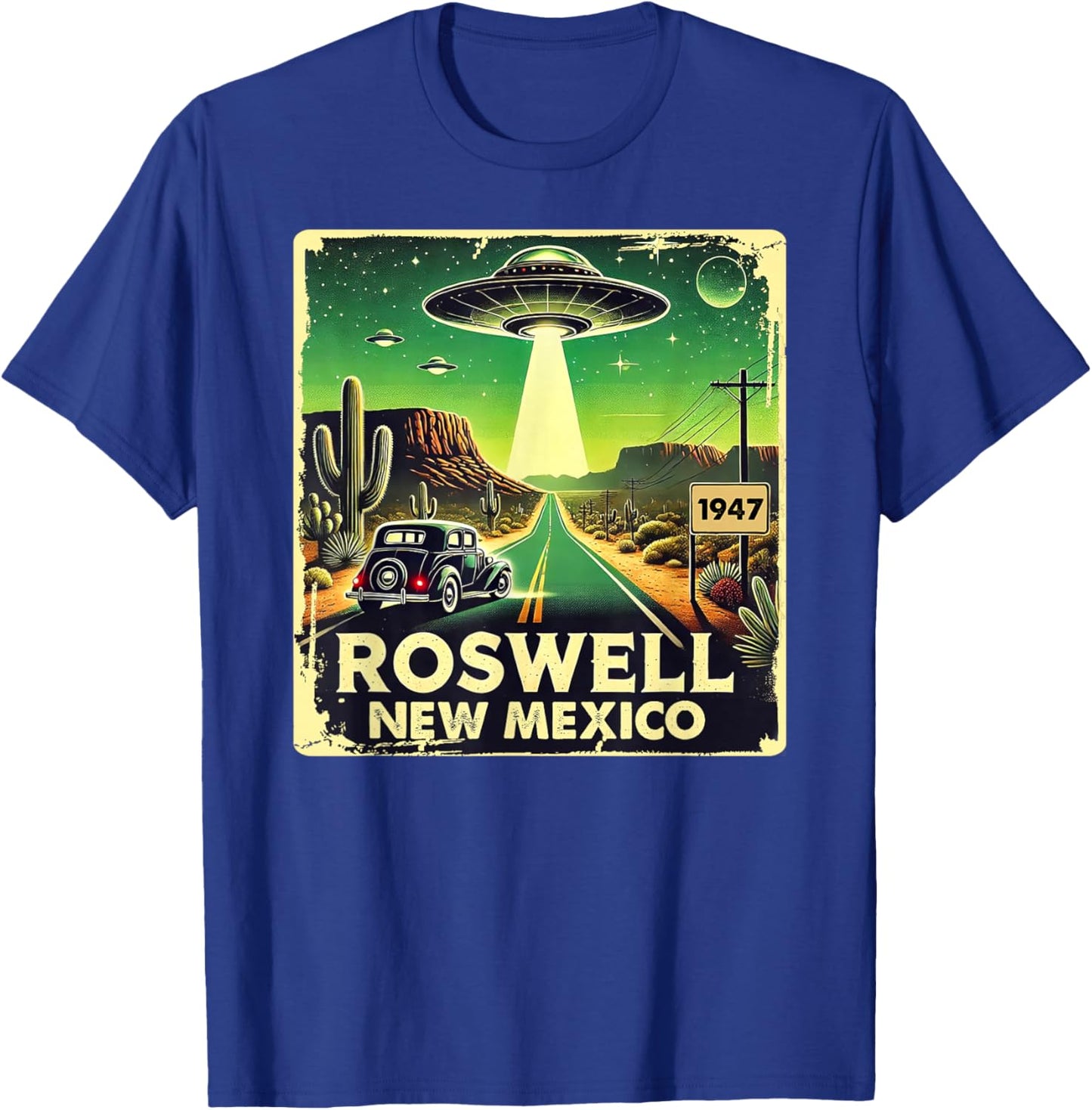 Roswell New Mexico Alien T-Shirt - T-Shirt | Royal