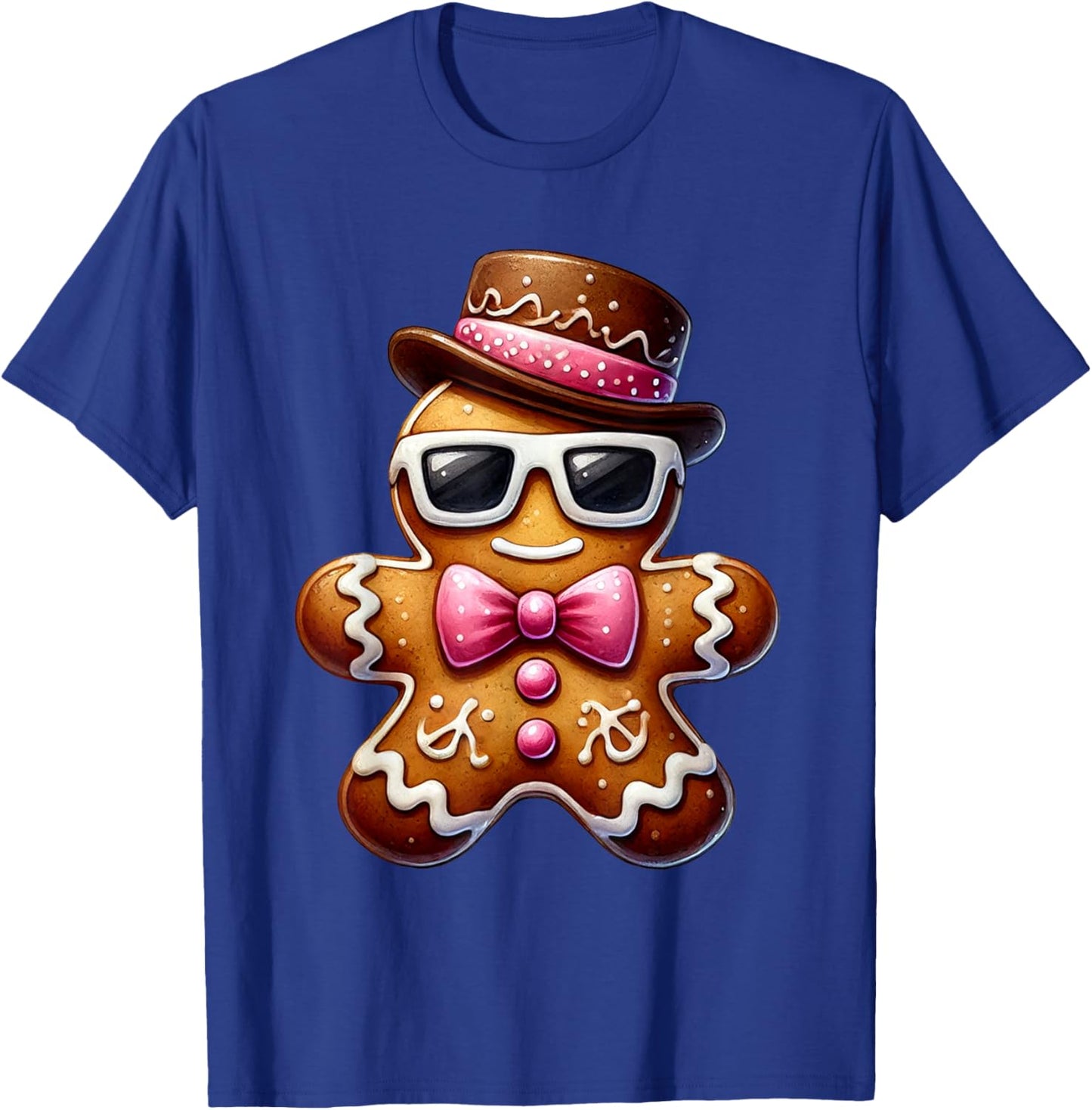 Gingerbread Man Cookie Christmas Pink Coquette Xmas Boy Kids T-Shirt - T-Shirt | Royal