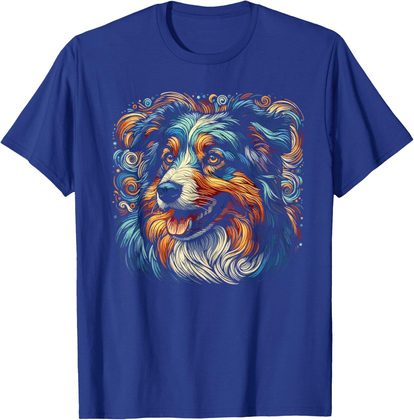 Australian Shepherd Aussie Dog Herding Women Girls Kids T-Shirt - T-Shirt | Royal