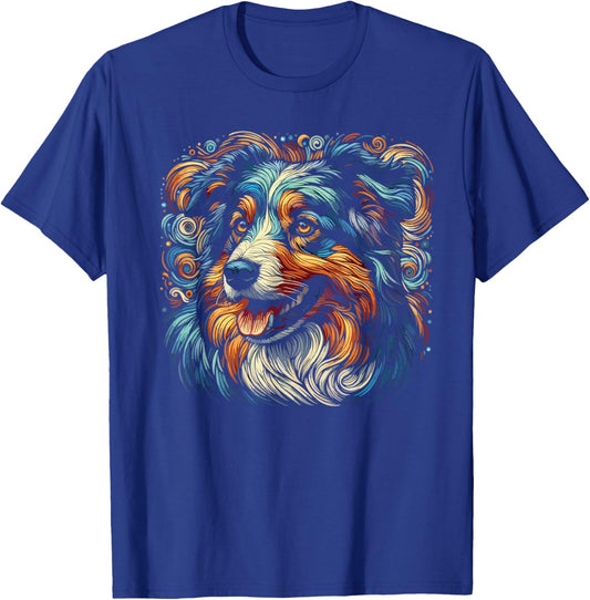 Australian Shepherd Aussie Dog Herding Women Girls Kids T-Shirt - T-Shirt | Royal