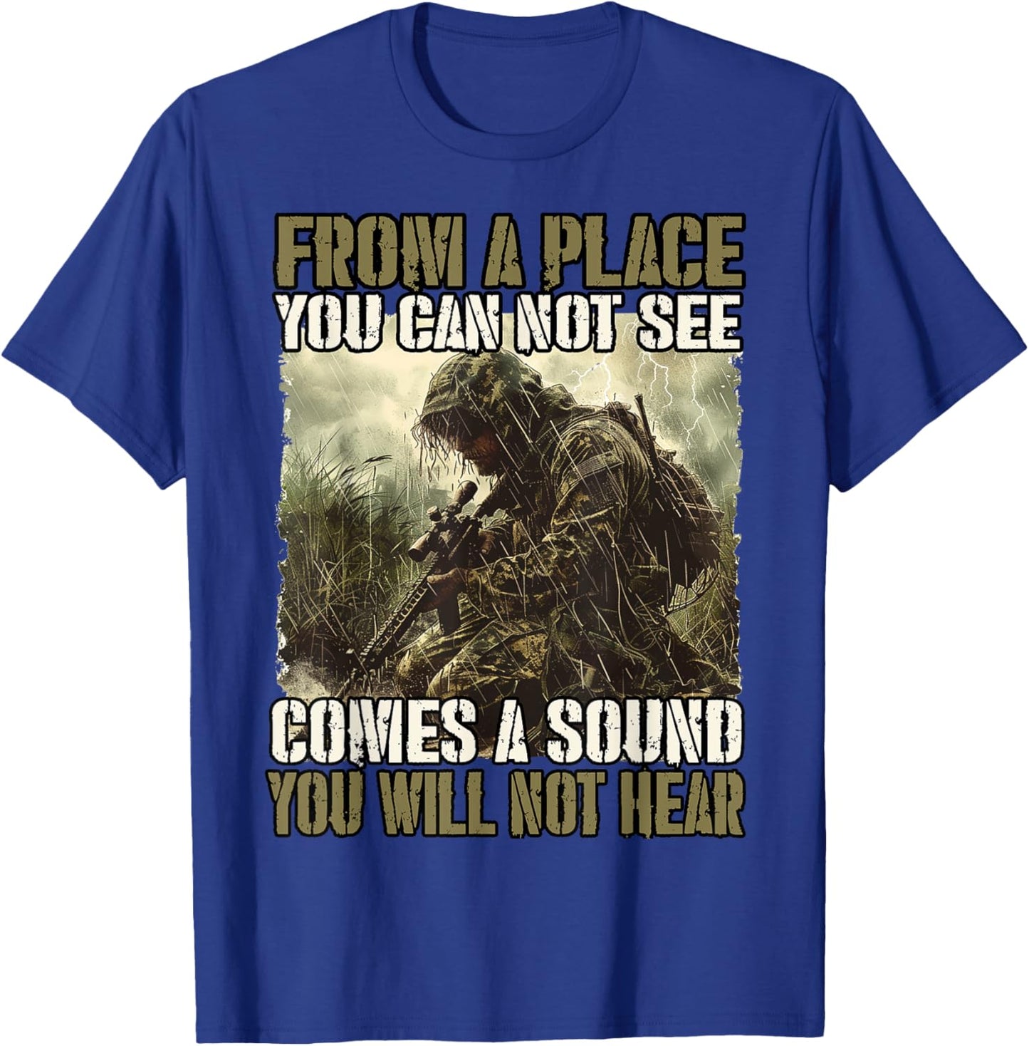 Snipers Jungle Sniper Soldiers T Snipers T-Shirt - T-Shirt | Royal