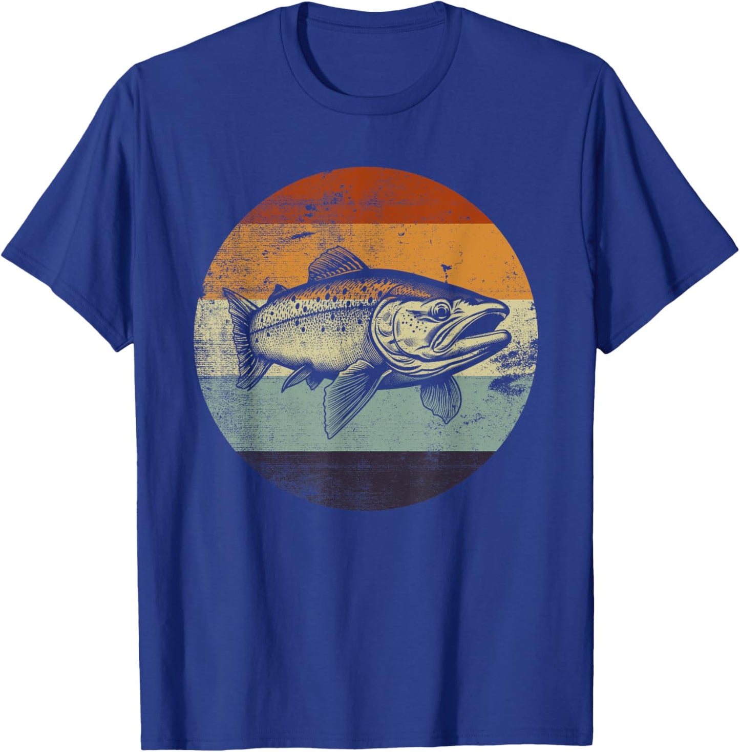 Steelhead Fish Retro Style T-Shirt - T-Shirt | Royal