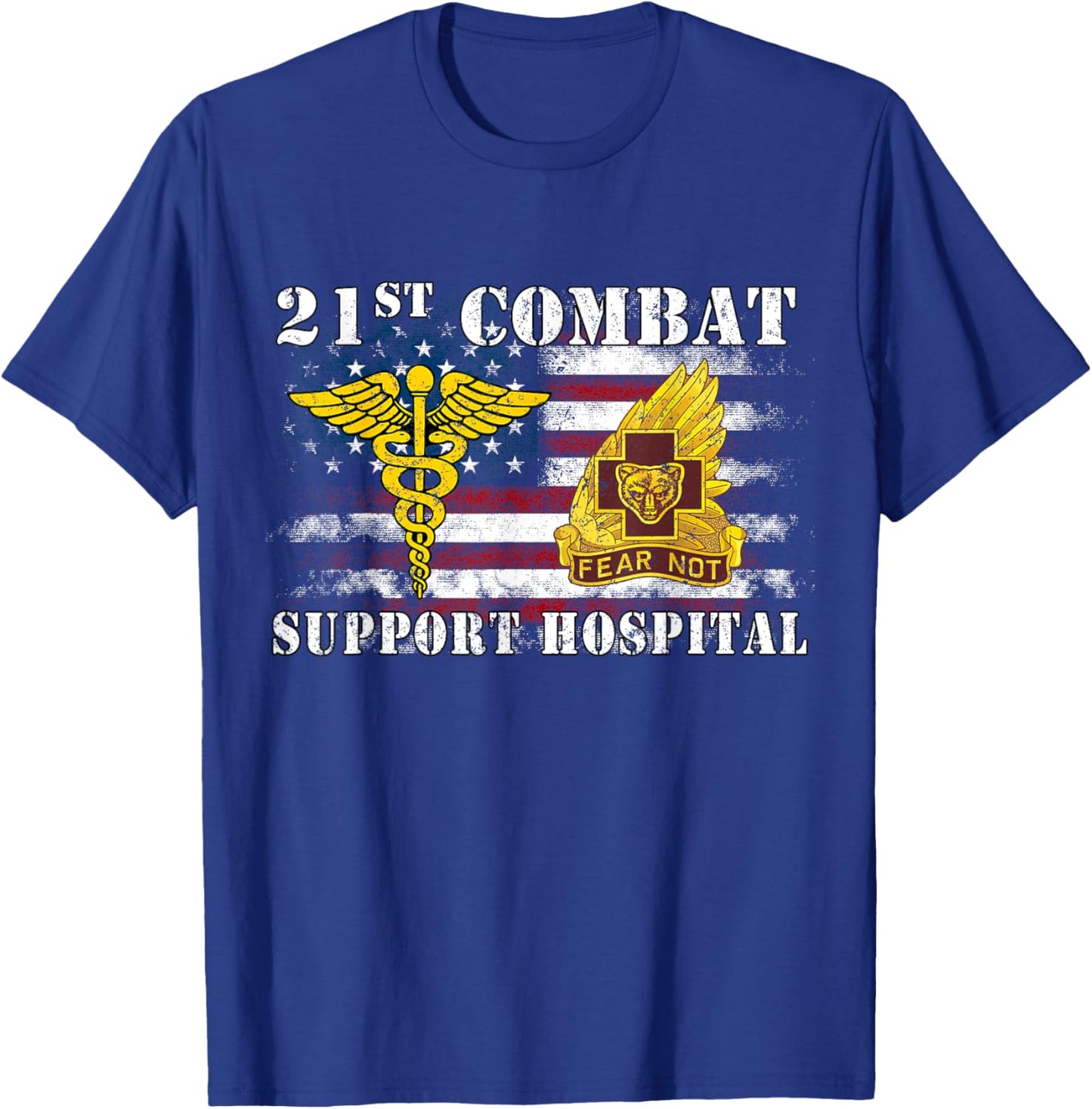 21st Combat Support Hospital Veterans Day Vintage Gifts T-Shirt - T-Shirt | Royal