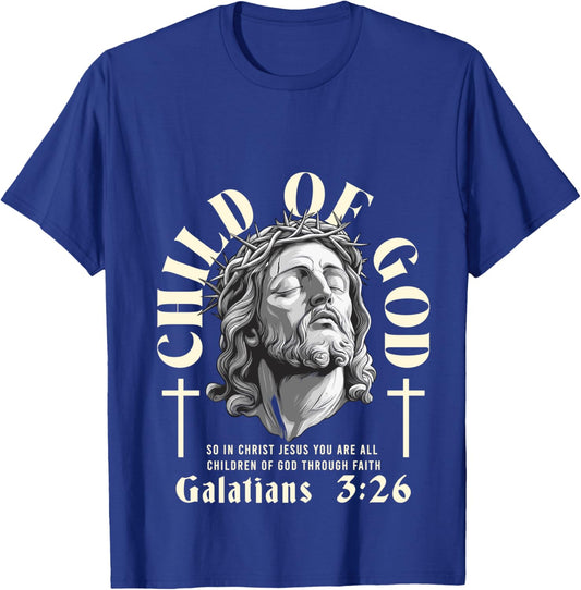 Child Of God - Galatians 3 26 - Aesthetic Jesus lord - Bible T-Shirt - T-Shirt | Royal