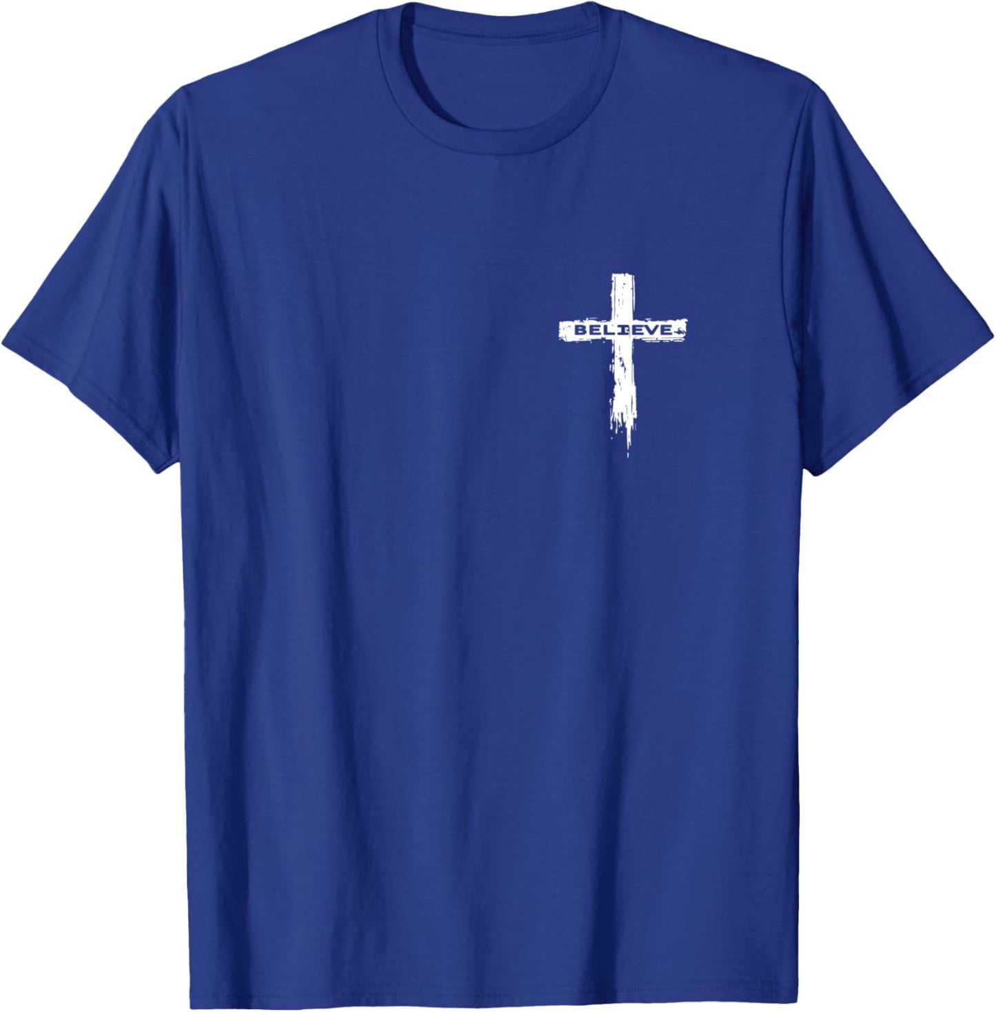 Christian Cross Religious Believe Graphic T-Shirt - T-Shirt | Royal
