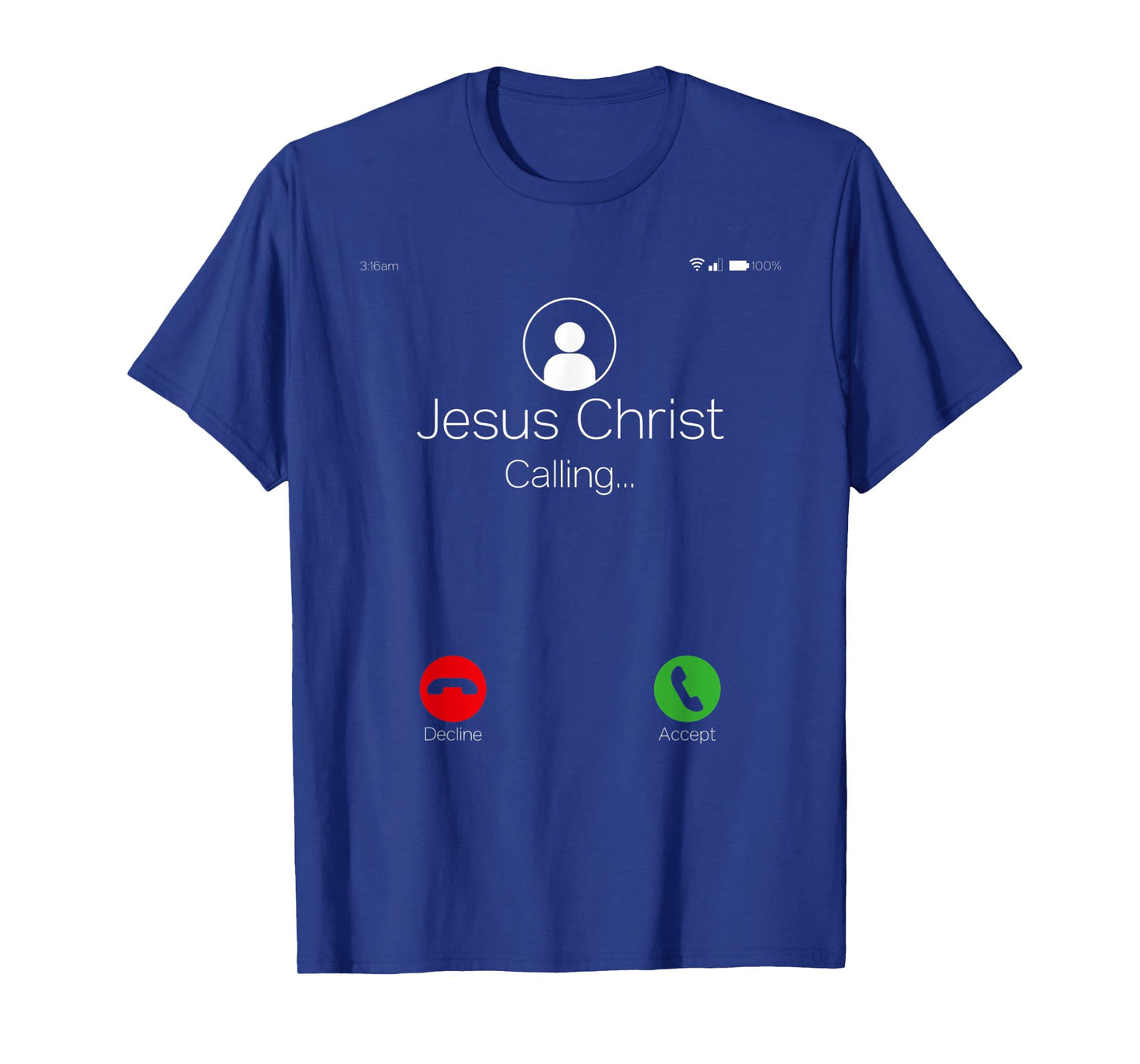 Jesus Christ Calling Christian Faith Religion Graphic Themed T-Shirt