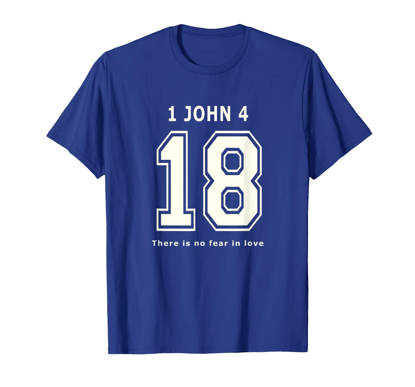1 John 18 Team Sports Bible Verse Christian Jersey T-Shirt