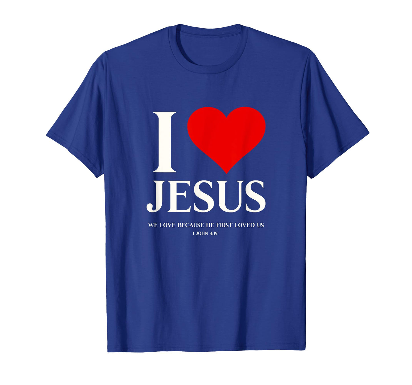 I Love Jesus Christian Faith Bible Verse God Religious Heart T-Shirt