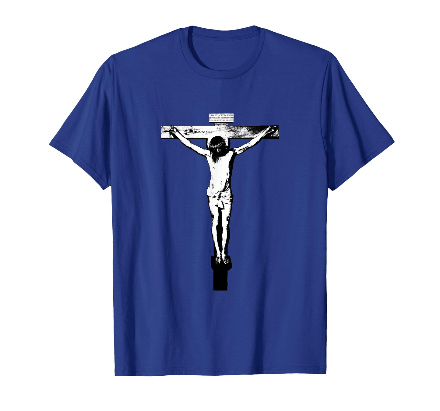 Catholic Tee for Men Crucified Jesus Christ black and white T-Shirt