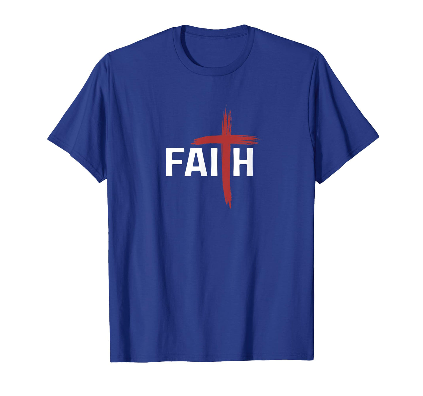Faith with Cross Christian Design Minimal Religious T-Shirt