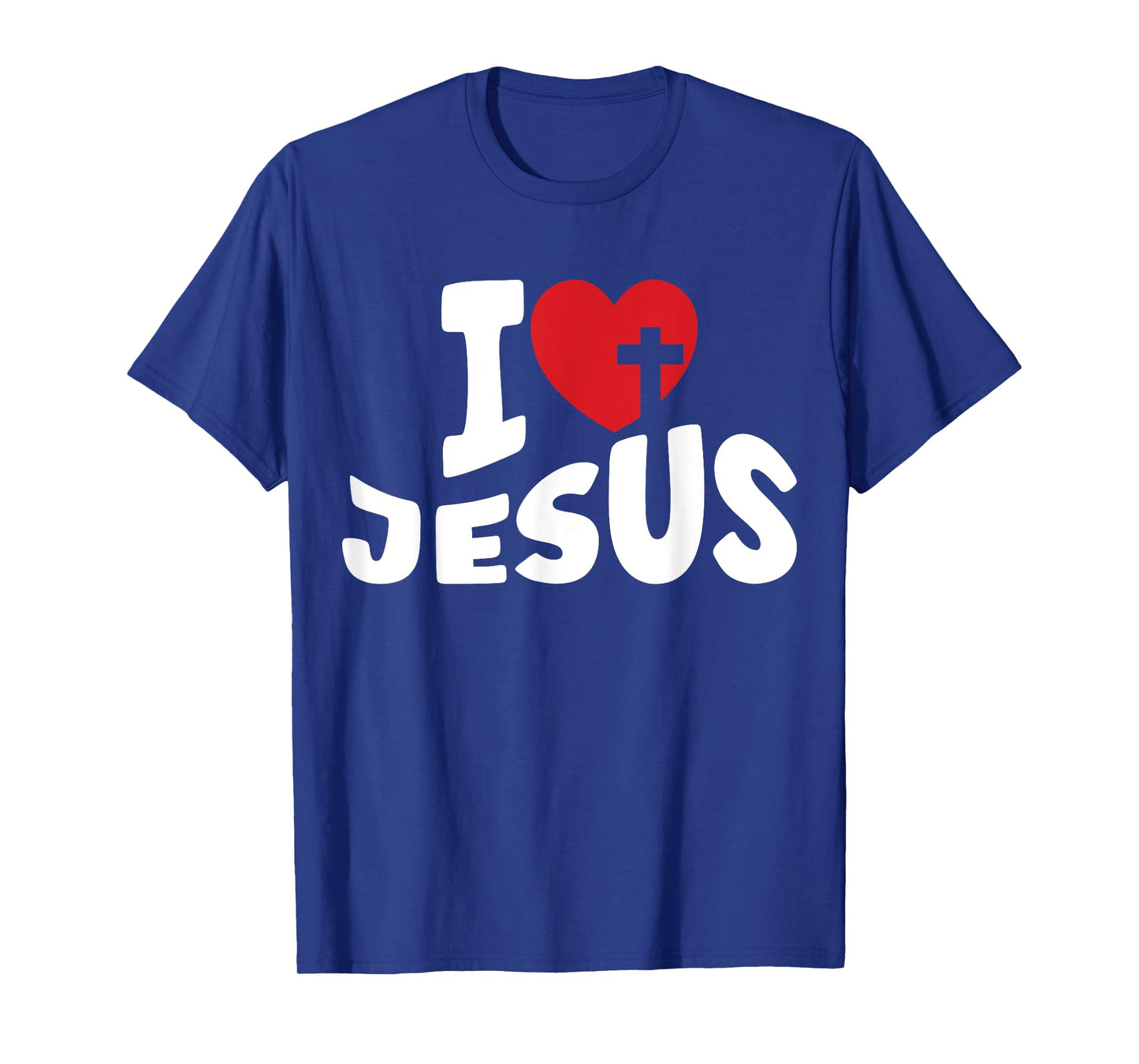 I Love Jesus Heart Cross Christian Kids Women Church God T-Shirt