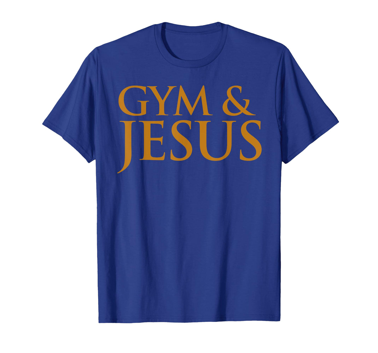Distressed Gym & Jesus Funny Christian Workout Gift For Men T-Shirt