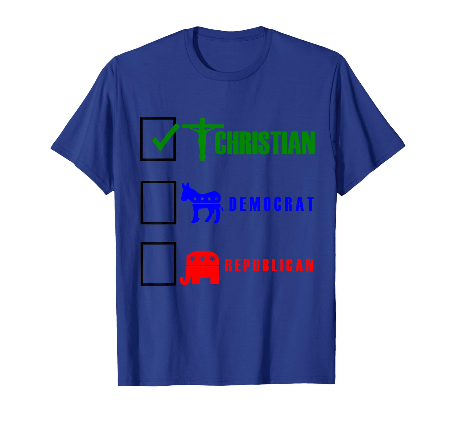 Christian Tshirt Political Shirt Democrat Republican Tshirt T-Shirt
