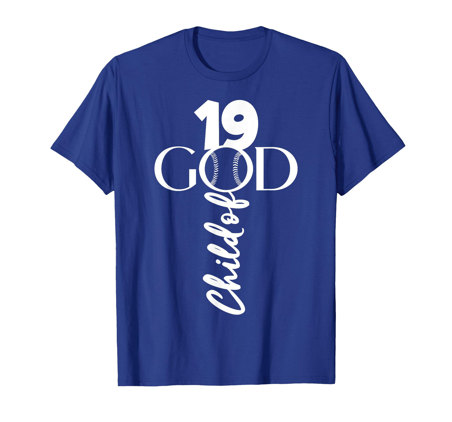 BASEBALL JESUS 19 YEARS CHILD OF GOD BASEBALL 19TH BIRTHDAY T-Shirt