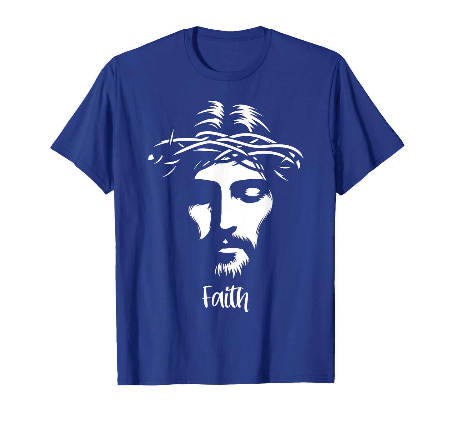 Beautiful Jesus face crown of thorns Christian Faith Peace T-Shirt
