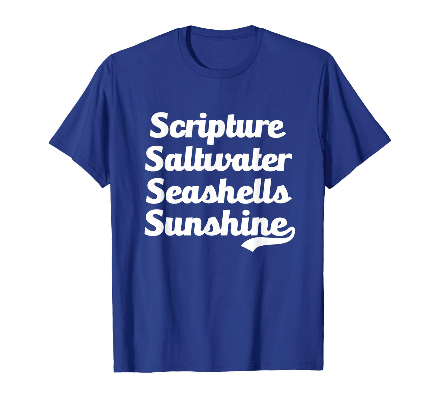 Scripture Saltwater Seashells Sunshine Jesus Church Retreat T-Shirt