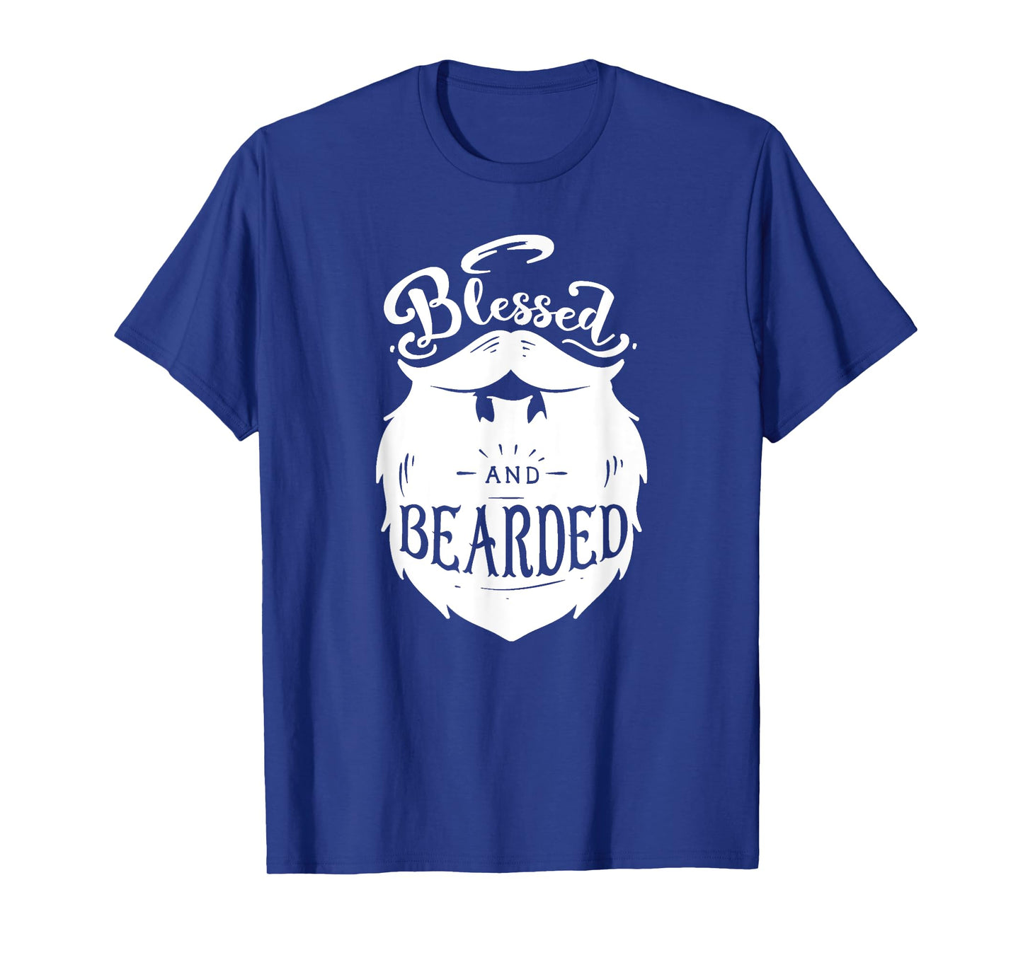 Blessed and Bearded - Jesus Praying Beard Hair Mustache T-Shirt