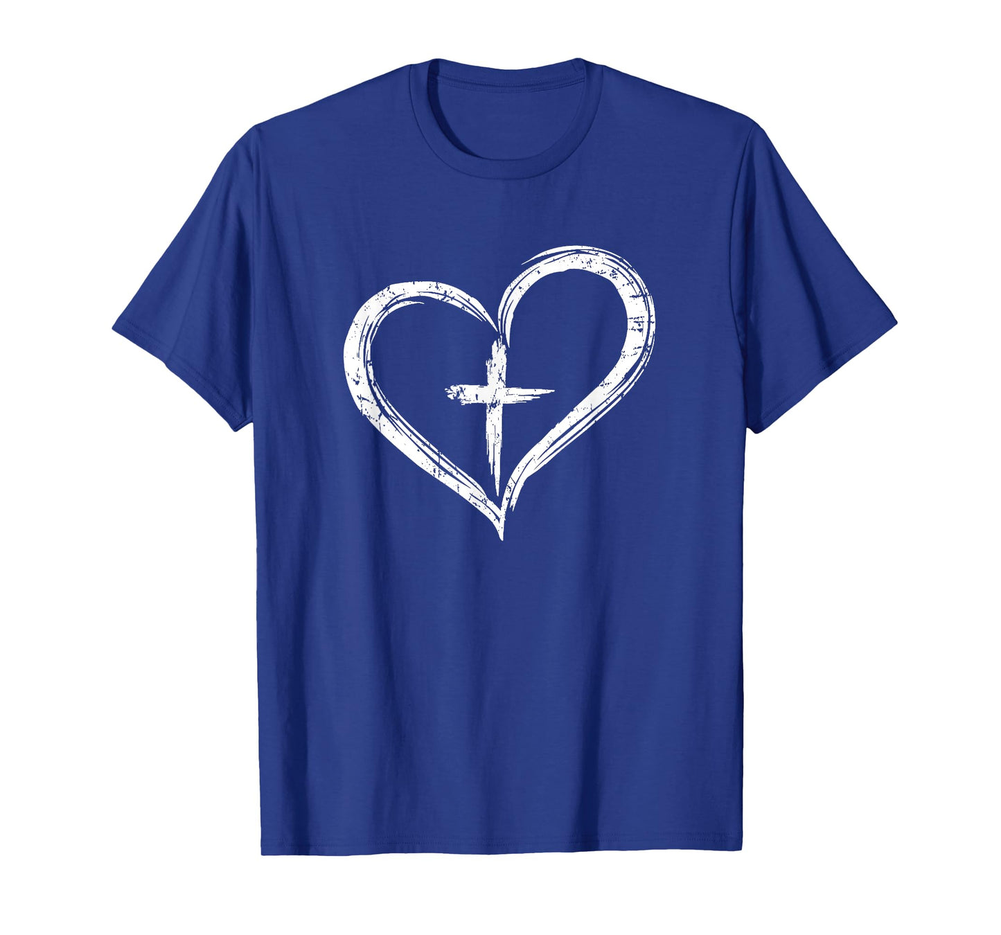 Stylish Cross In Heart Christian T-Shirt T-Shirt