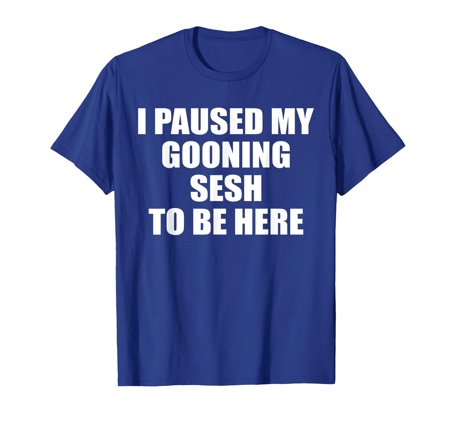Funny Goon I Paused My Gooning Sesh To Be Here T-Shirt