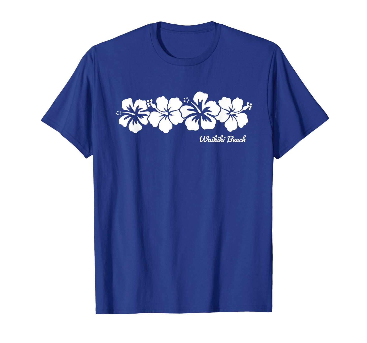 Waikiki Beach Hawaii Hibiscus Flower Souvenir Mens Womens T-Shirt