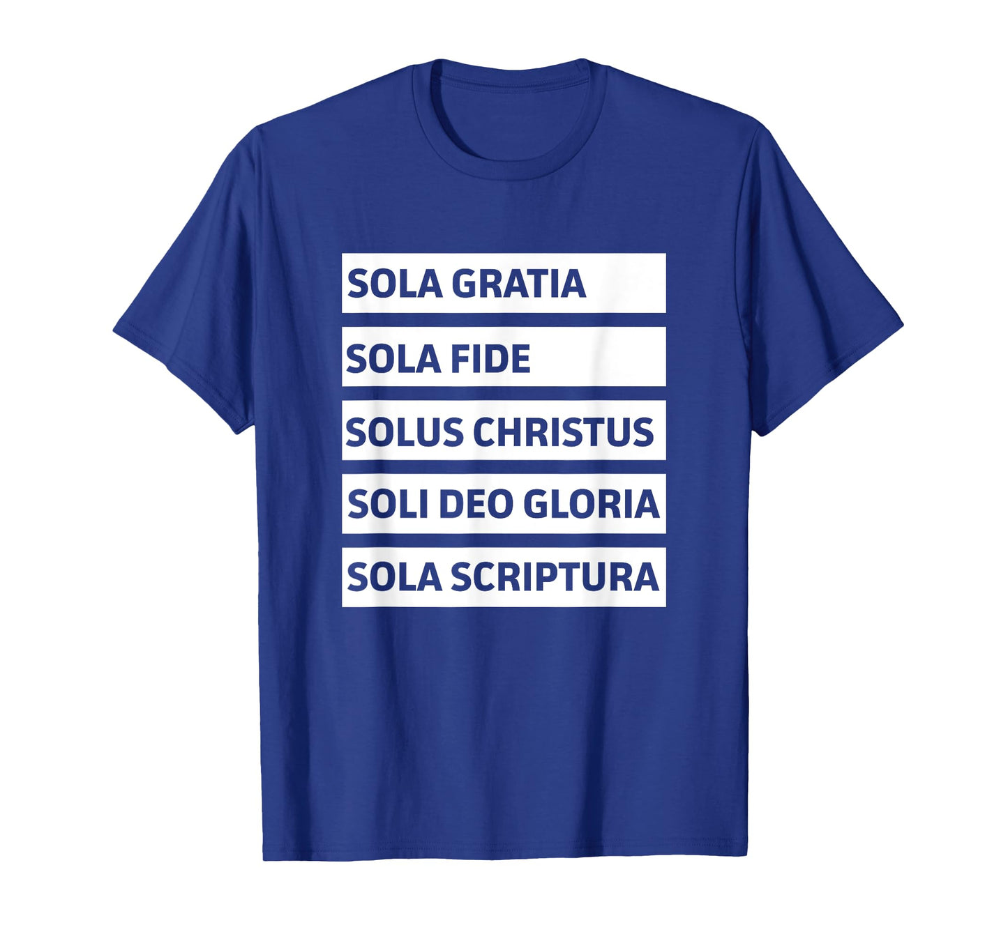 Five Solas - Sola Gratia Sola Fide Soli Deo Gloria Christian T-Shirt