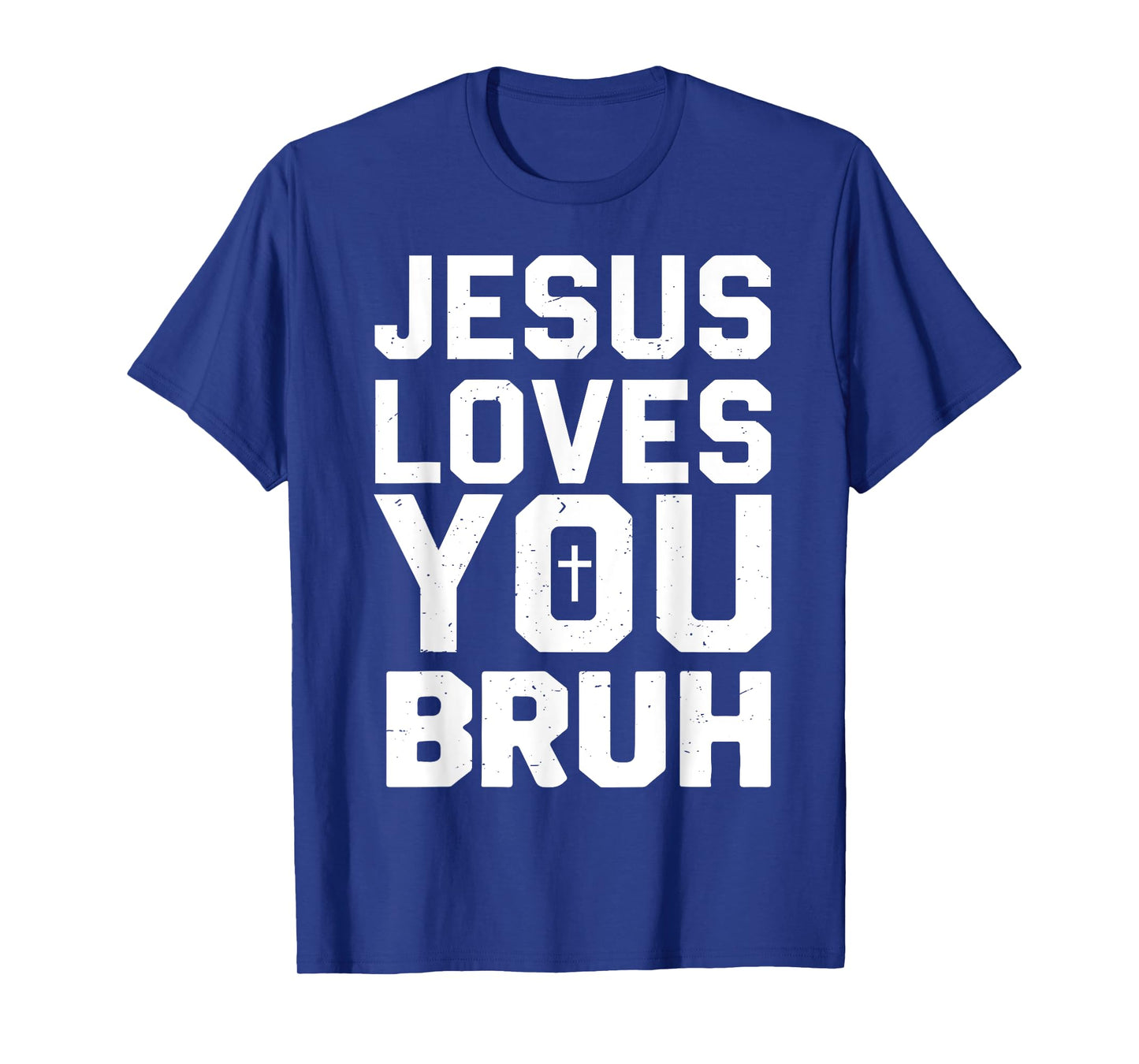 Minimalistic Jesus Love You Bruh Funny Christian Youth Boy T-Shirt