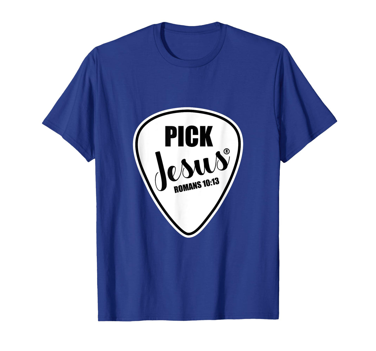 Pick Jesus Shirt Funny Christian Music Guitar Pick T-Shirt
