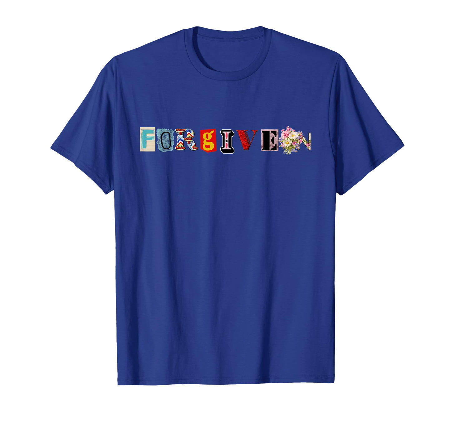 FORGIVEN Collaged Design for all ages Matching Family Faith T-Shirt