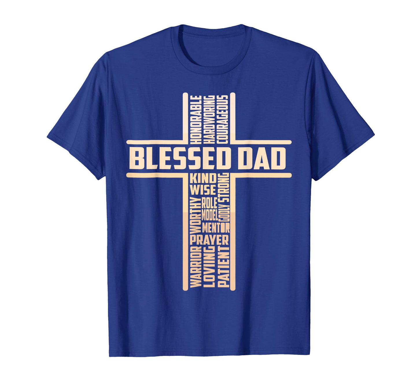 Blessed Dad Fathers Day Cross Christian Papa T-Shirt