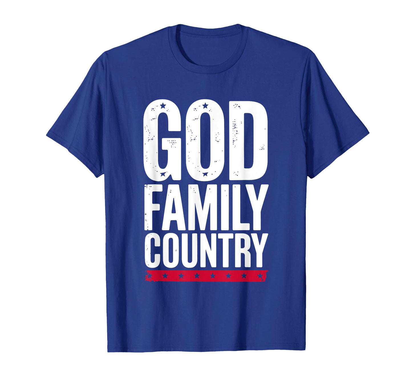 God Family Country - Patriotic Christian US Flag T-Shirt