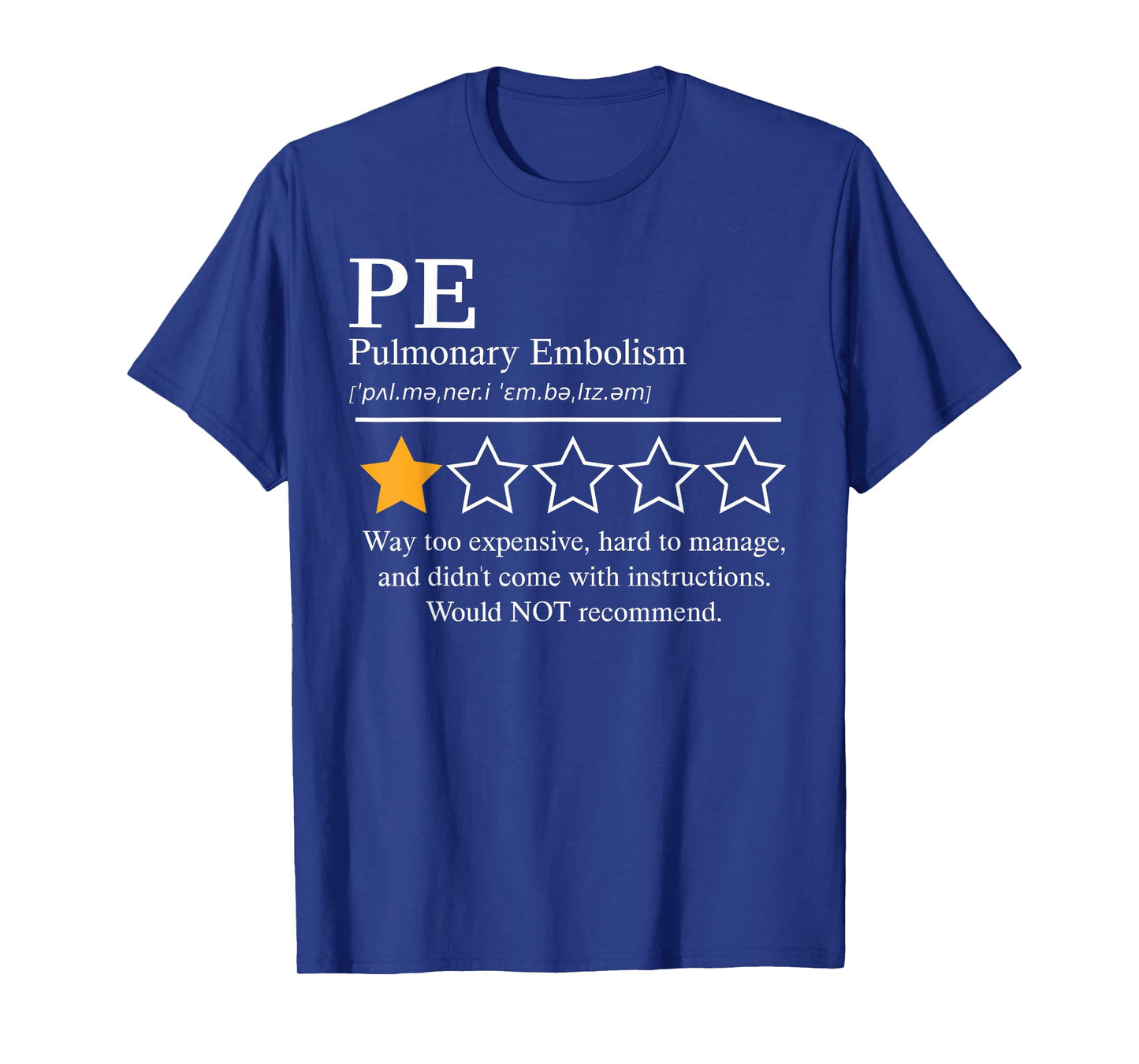 Pulmonary Embolism Awareness Day 2025 Would Not Recommend T-Shirt
