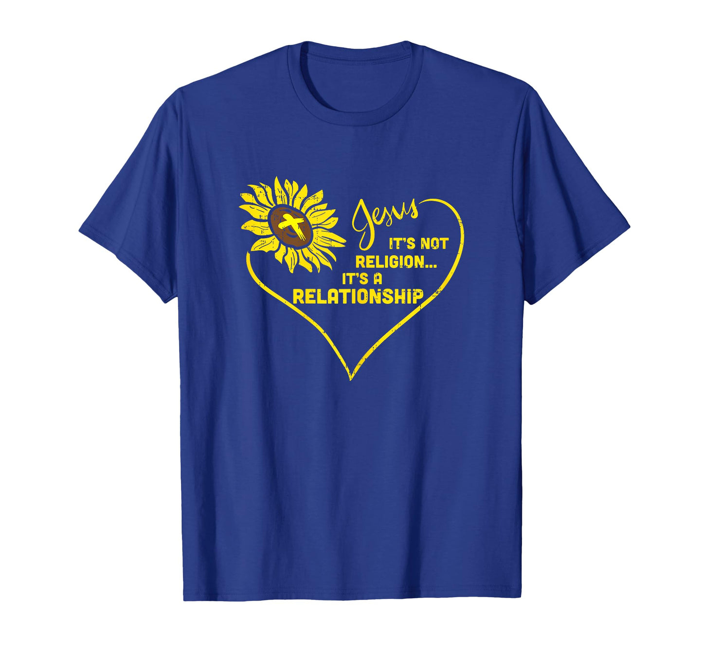 Sunflower Jesus Not Religion Relationship God Christian Gift T-Shirt