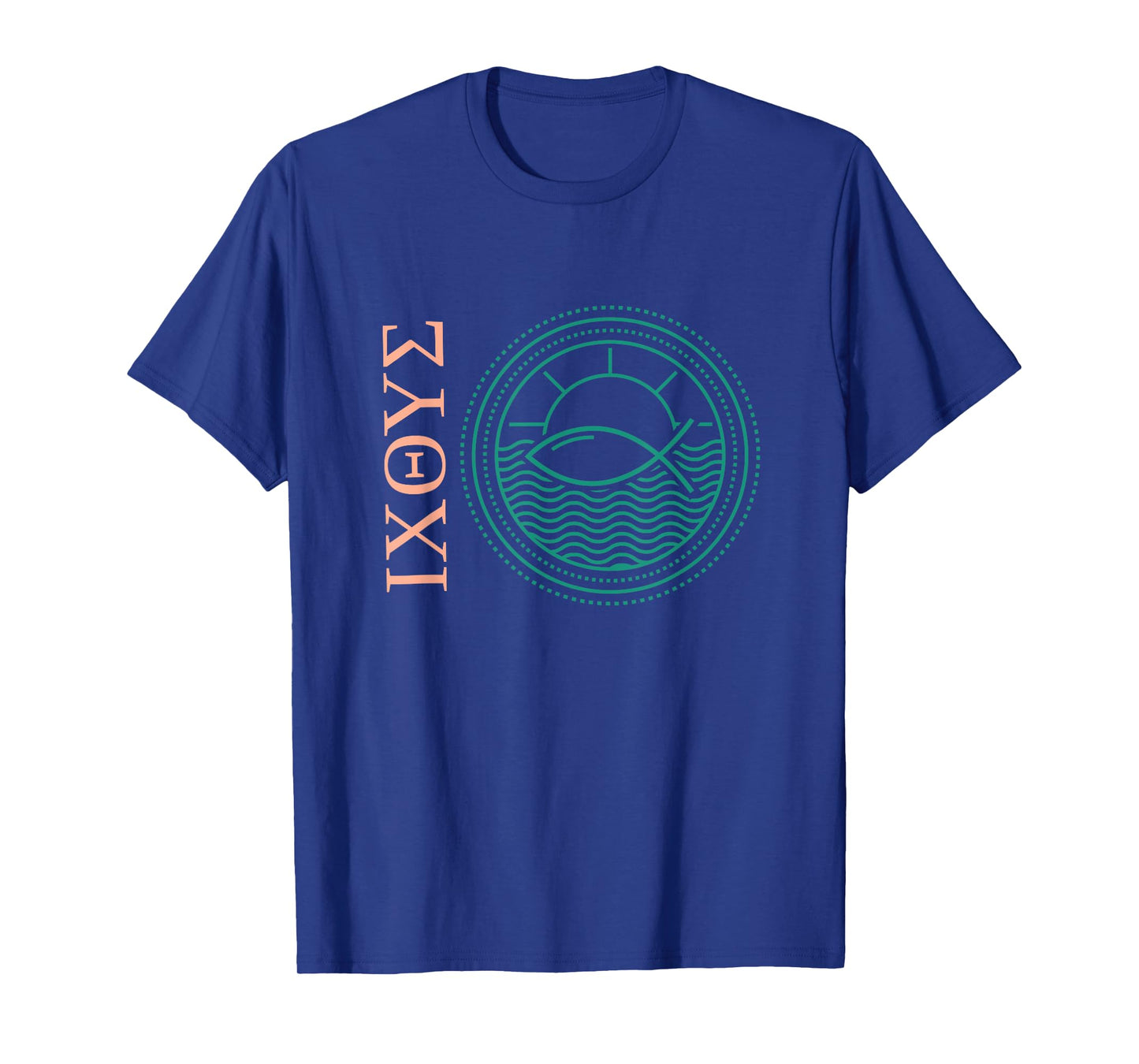 Ixoye Ichthys Ichthus Greek Fish Jesus Christ Son God Savior T-Shirt